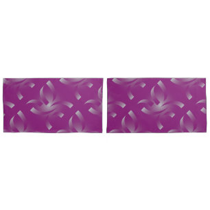 Magenta ribbons pillowcase