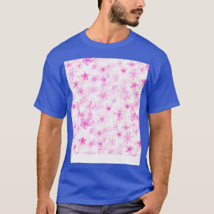 Magenta Sakura Cherry Blossom Pattern T-Shirt