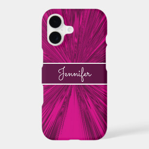Magenta Satin Monogrammed