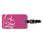 Magenta Script Monogrammed