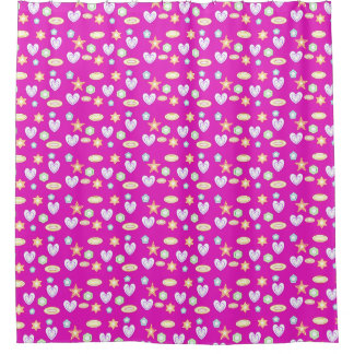 Magenta Shapes Shower Curtain