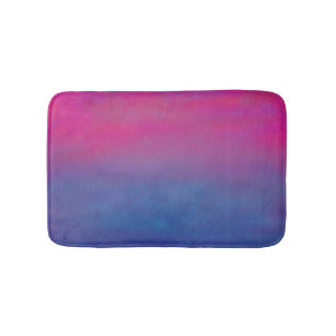 Magenta Sky Abstract Landscape Bath Mat
