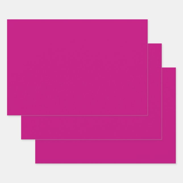 Magenta (solid colour)  wrapping paper sheet (Set)