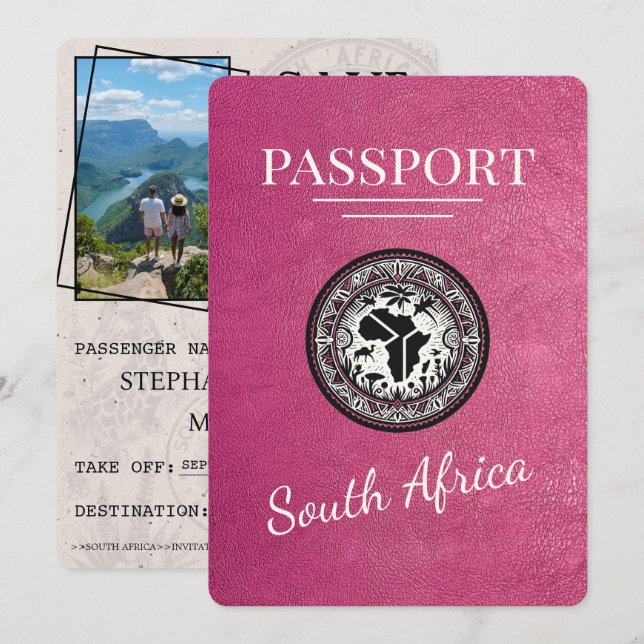 Magenta South Africa Passport Save The Date (Front/Back)