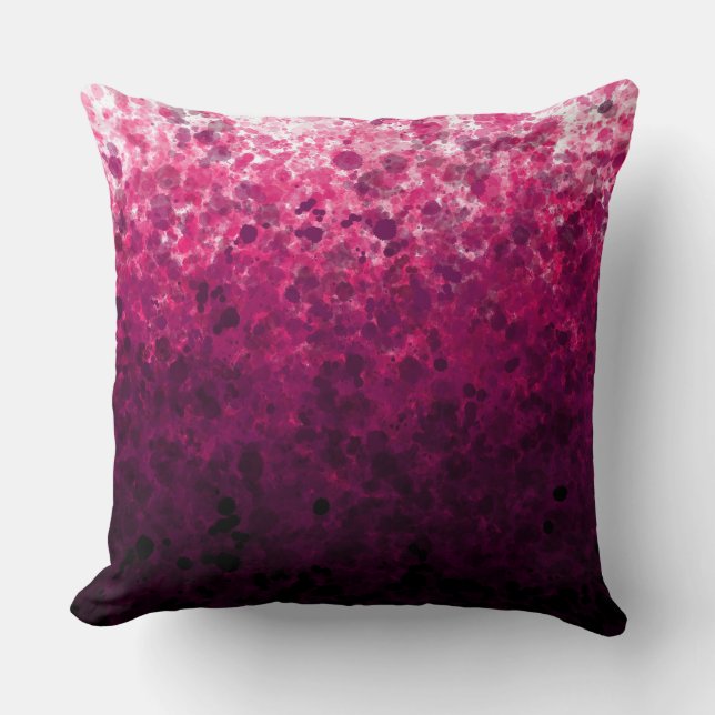 Magenta Spots - Throw Pillow (Front)
