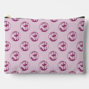 Magenta Swing Silhouette Pattern on Lavender Accessory Pouch