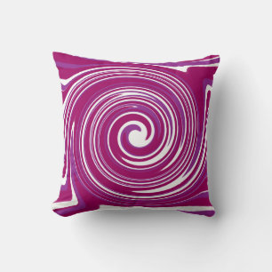 Magenta swirl pattern cushion