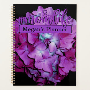 Magenta teal purple hydrangeas pattern #momlife planner