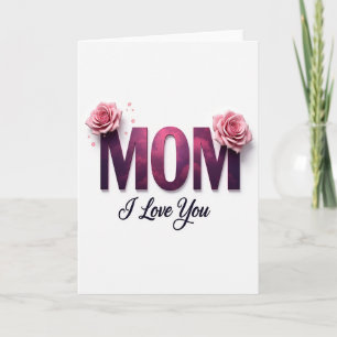 Magenta Textured Mum Card