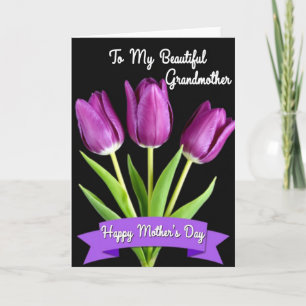Magenta Tulip Grandmothers Card