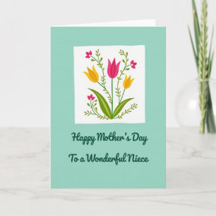 Magenta Tulip Mothers Day Card