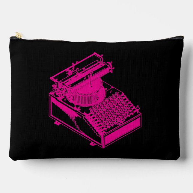 Magenta Type Writing Machine Magenta Accessory Pouch (Front)