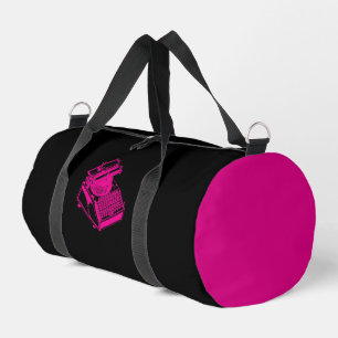 Magenta Type Writing Machine Magenta Duffle Bag