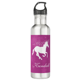 Magenta Unicorn Personalised 710 Ml Water Bottle
