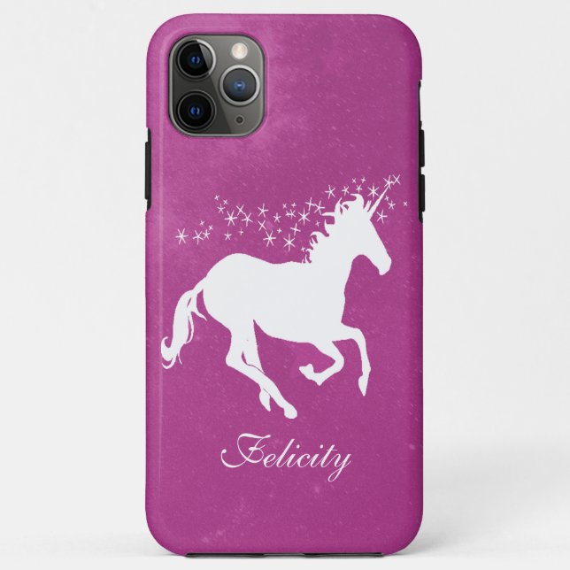 Magenta Unicorn Personalised Case-Mate iPhone Case (Back)