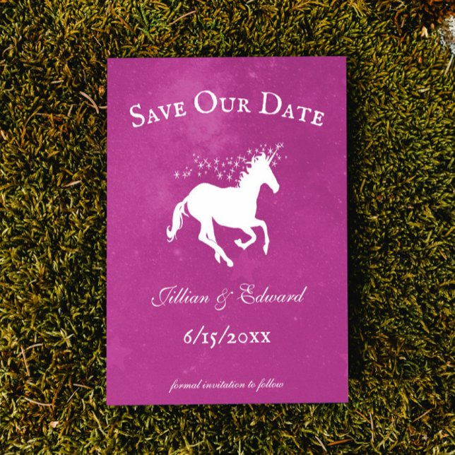 Magenta Unicorn Save The Date Announcement (Creator Uploaded)