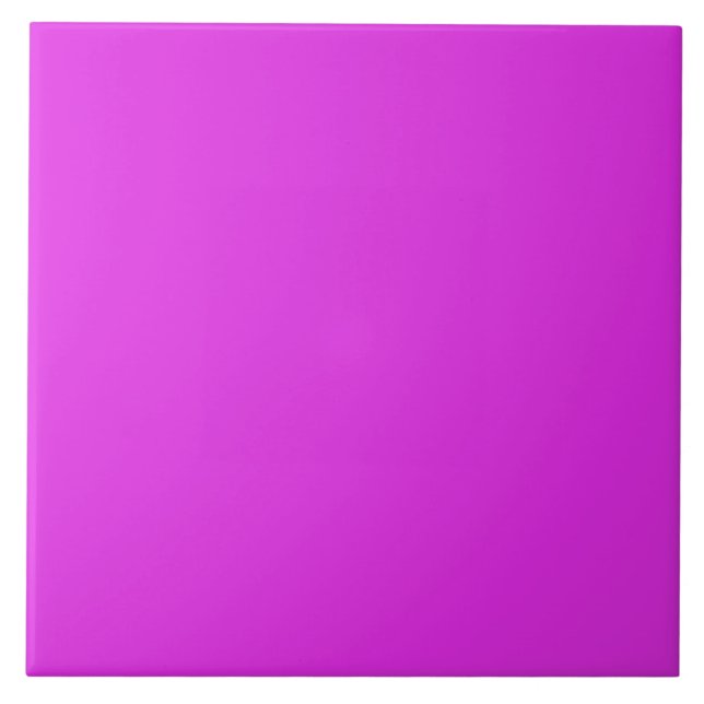 Magenta Violet Bright Purple Colour Background Ceramic Tile (Front)