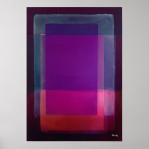 Magenta Violet Colour Field Abstract Modern Art Poster