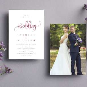 Magenta Wedding Invitation