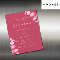 Magenta white eucalyptus luxury wedding