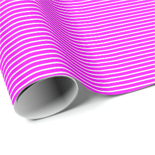 Magenta white stripes modern pattern wrapping paper