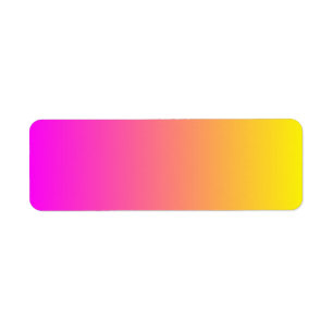Magenta Yellow Gradient Return Address Label