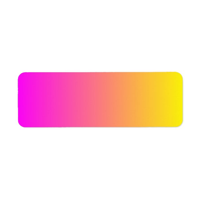 Magenta Yellow Gradient Return Address Label (Front)