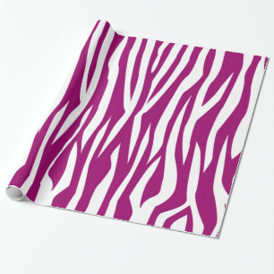 Magenta Zebra Print Wrapping Paper