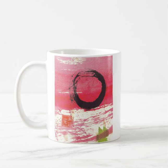 Magenta Zen Circle Coffee Mug (Left)