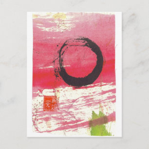 Magenta Zen Circle Postcard