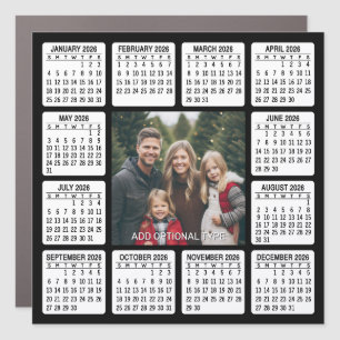 Magentic Calendar Square with Photo Car Magnet