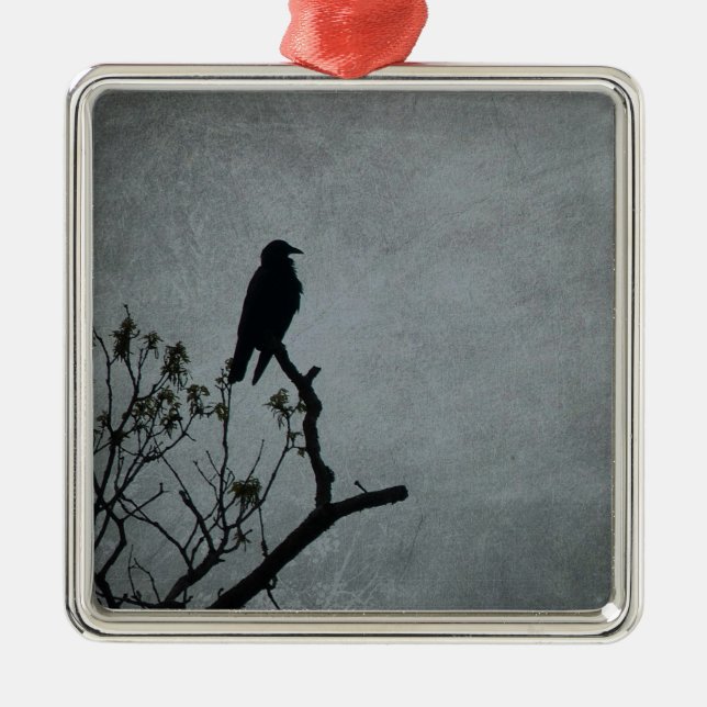 Magestic Crow Metal Ornament (Front)