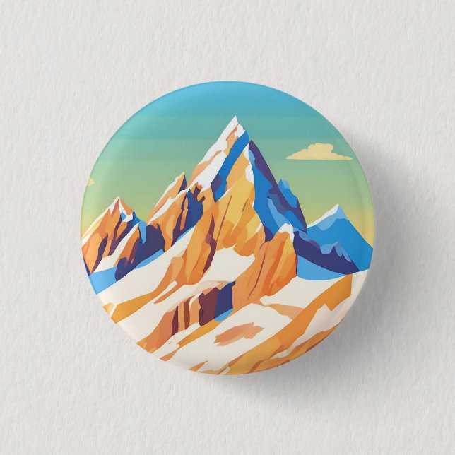 Magestic Mountains 3 Cm Round Badge (Front)