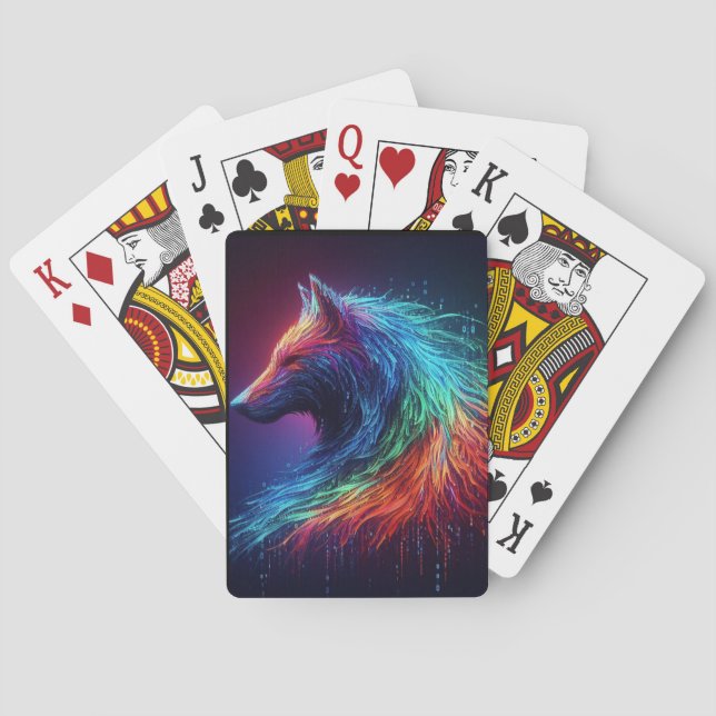 Magestic Wolf  Playing Cards (Back)