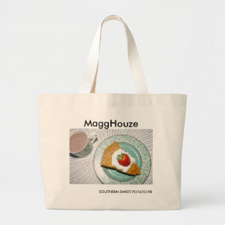 MaggHouze Southern Sweet Potato Pie Large Tote Bag