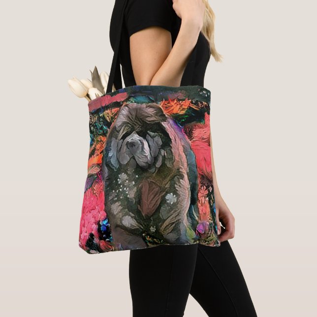MAGGIE black chow tote bag 2 sizes (Close Up)