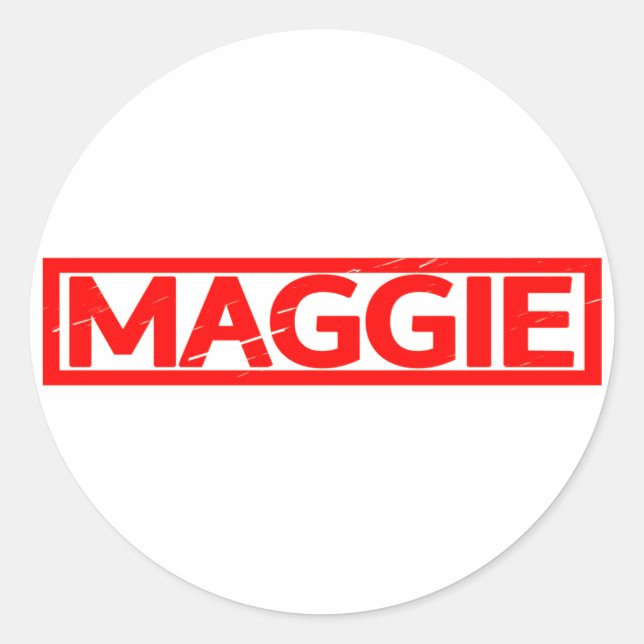 Maggie Stamp Classic Round Sticker (Front)