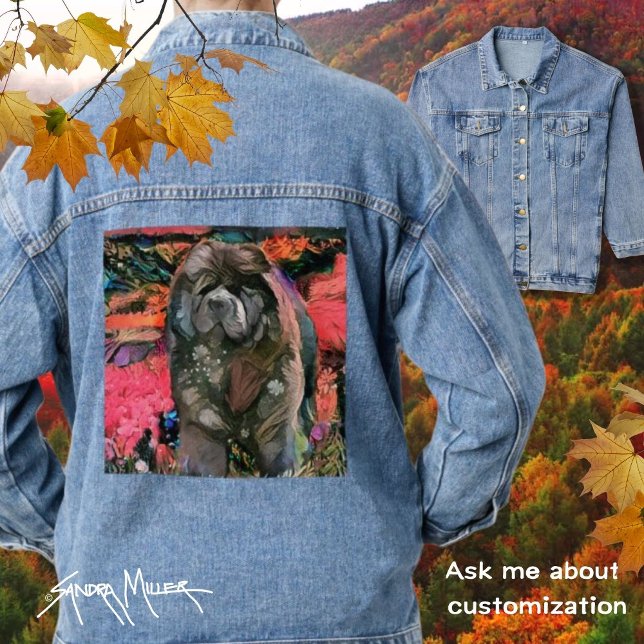 MAGGIE the black chow Denim Jacket (Creator Uploaded)