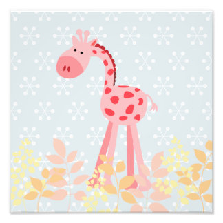 Maggie's Menagerie Nursery Prints: Cherry Giraffe Photo Print