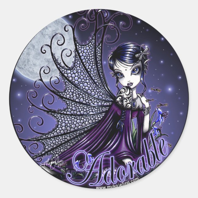 "Maggy" Stickers Victorian Gothic Moon Light Fairy (Front)