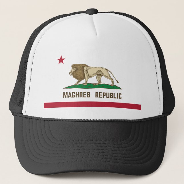Maghreb Republic Lion Flag Berber Pride Trucker Hat (Front)