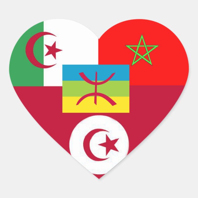 maghreb united heart sticker (Front)