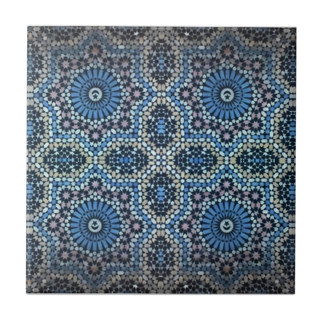 Maghrebi mosaic ceramic tile (Front)