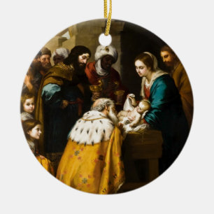 Magi Present Jesus Gifts Ceramic Ornament
