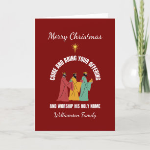 Magi Three Wise Men Christian Christmas Nativity Holiday Card