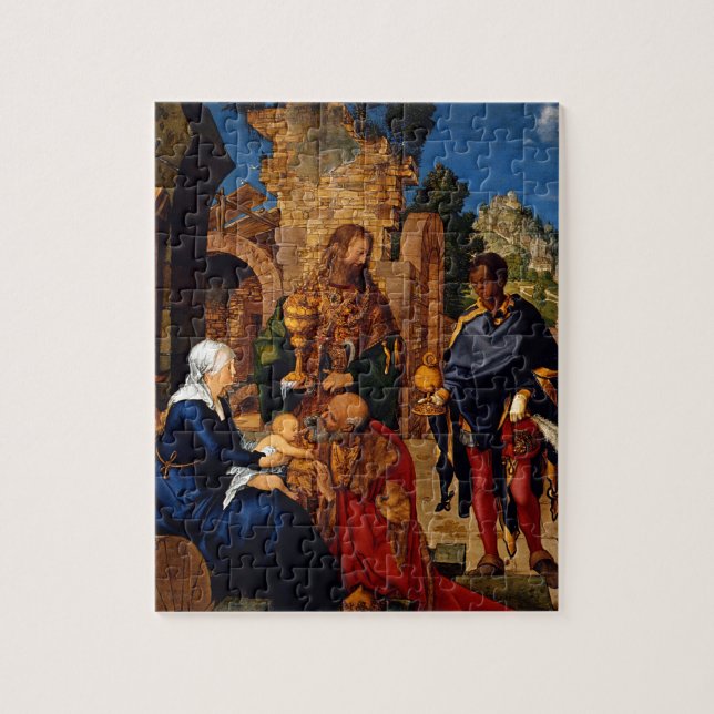 Magi Worship Baby Jesus Jigsaw Puzzle (Vertical)