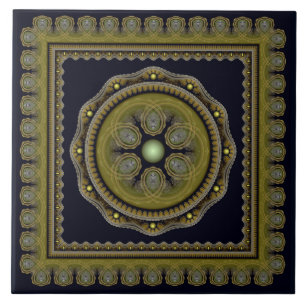 Magian fabulous framed ornament ceramic tile