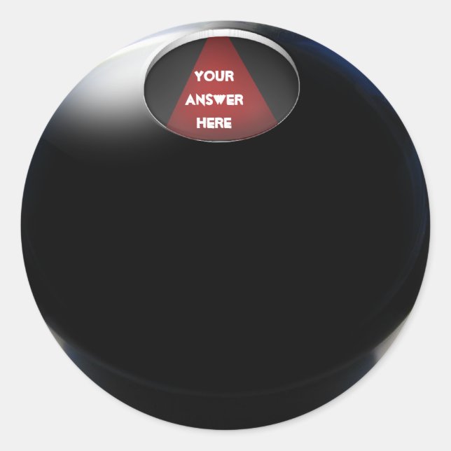 Magic 8 Ball Classic Round Sticker (Front)