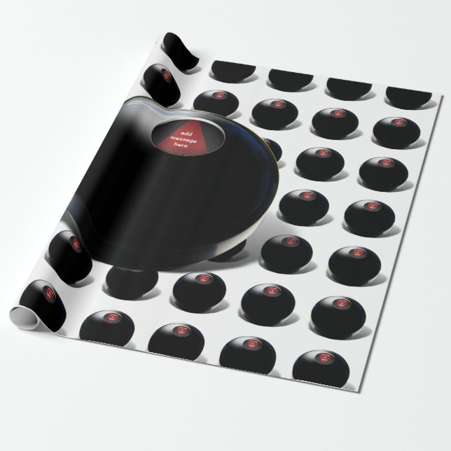 Magic 8 Ball says, "Outlook is good!" Wrapping Paper (Unrolled)
