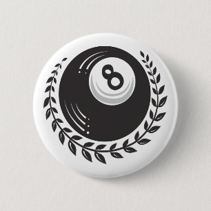 Magic 8 Ball Tattoo 6 Cm Round Badge